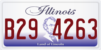 IL license plate B294263