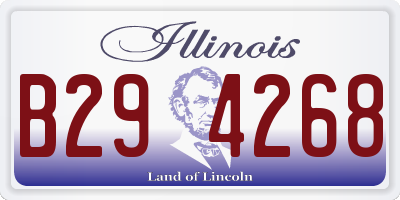 IL license plate B294268