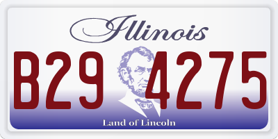 IL license plate B294275