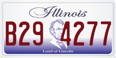 IL license plate B294277
