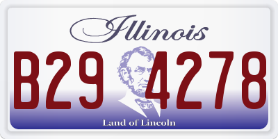 IL license plate B294278