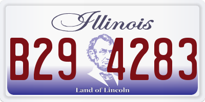 IL license plate B294283