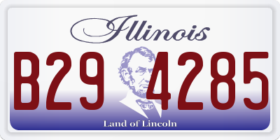 IL license plate B294285