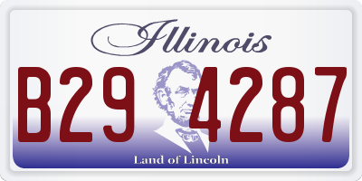 IL license plate B294287