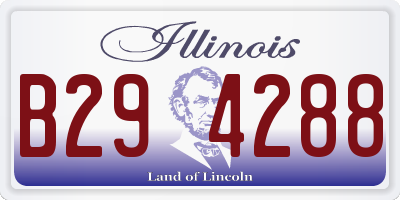 IL license plate B294288
