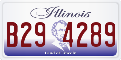 IL license plate B294289