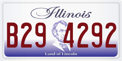 IL license plate B294292