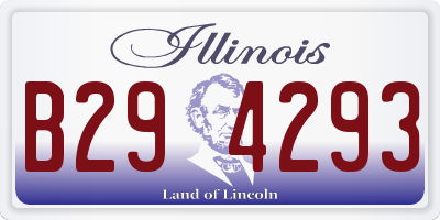 IL license plate B294293