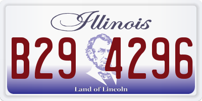 IL license plate B294296