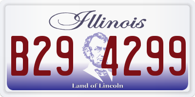 IL license plate B294299