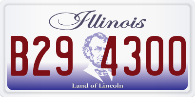 IL license plate B294300