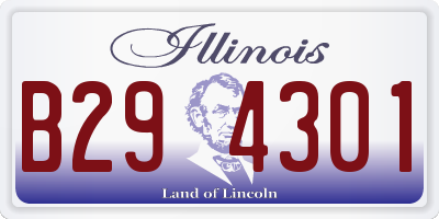 IL license plate B294301