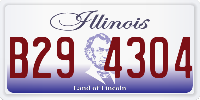 IL license plate B294304