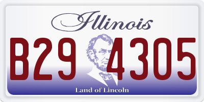 IL license plate B294305
