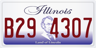 IL license plate B294307