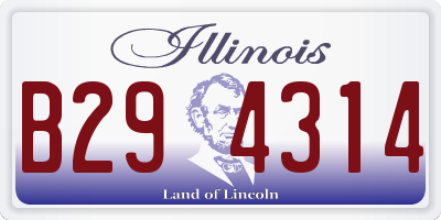 IL license plate B294314