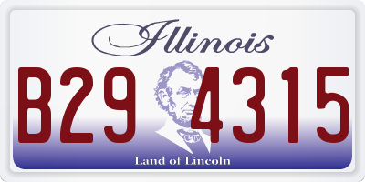 IL license plate B294315