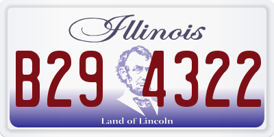 IL license plate B294322
