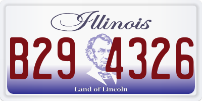 IL license plate B294326