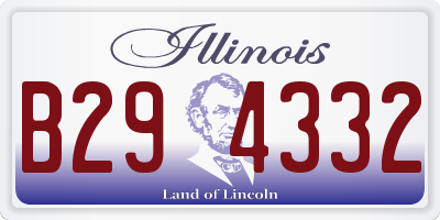IL license plate B294332