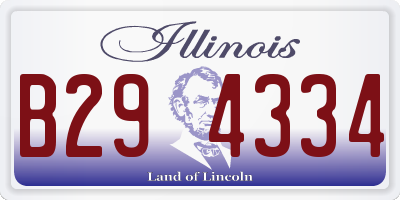 IL license plate B294334