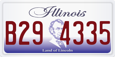 IL license plate B294335