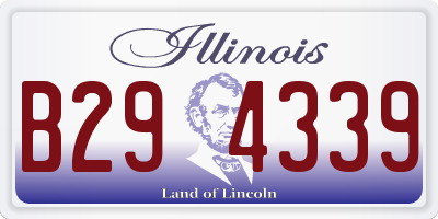 IL license plate B294339