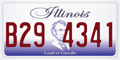 IL license plate B294341