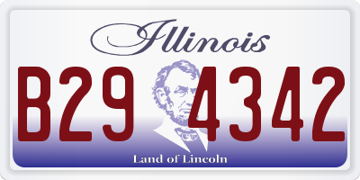 IL license plate B294342
