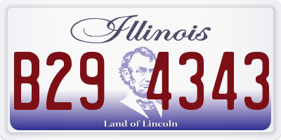 IL license plate B294343