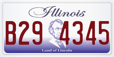 IL license plate B294345