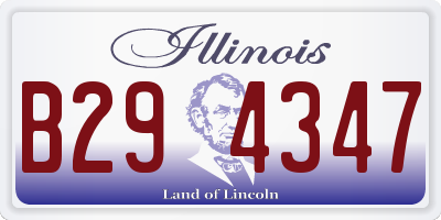IL license plate B294347