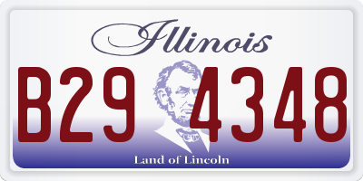 IL license plate B294348