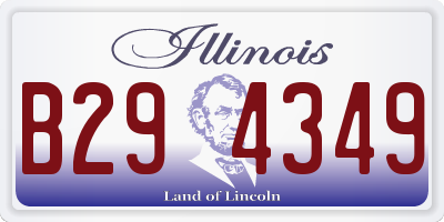 IL license plate B294349