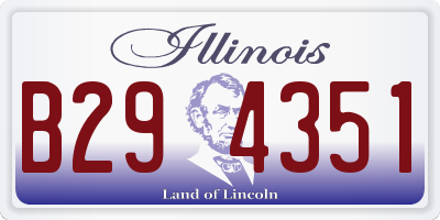IL license plate B294351