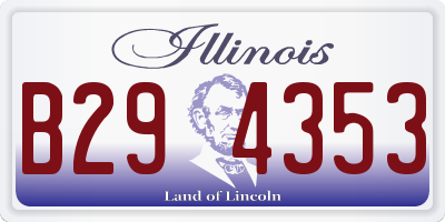 IL license plate B294353