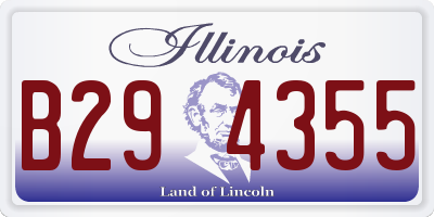 IL license plate B294355