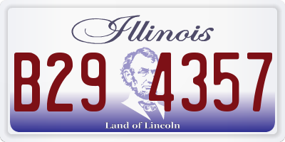 IL license plate B294357