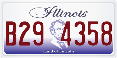 IL license plate B294358