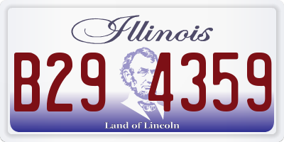 IL license plate B294359