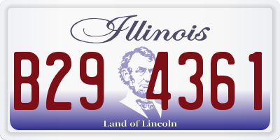 IL license plate B294361