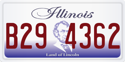IL license plate B294362