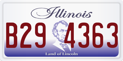 IL license plate B294363