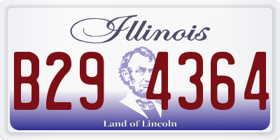 IL license plate B294364