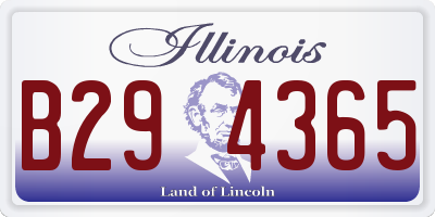 IL license plate B294365