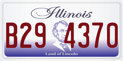 IL license plate B294370
