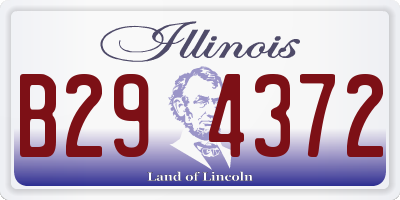 IL license plate B294372