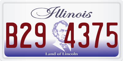 IL license plate B294375