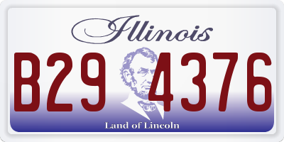 IL license plate B294376