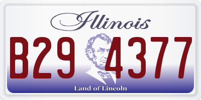 IL license plate B294377